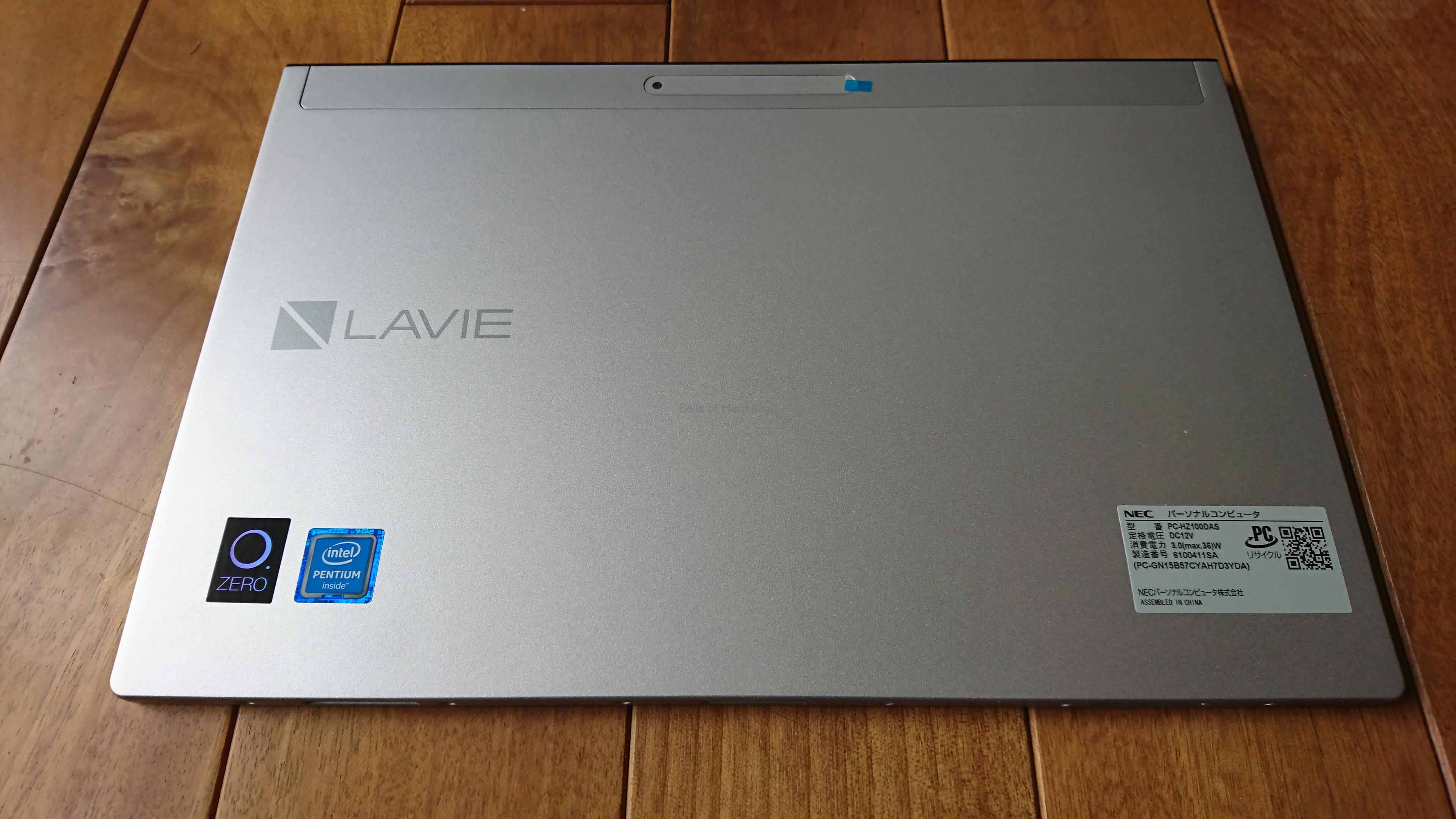超薄型軽量Windows10タブレットPC NEC LAVIE Hybrid ZERO HZ100/DASを 